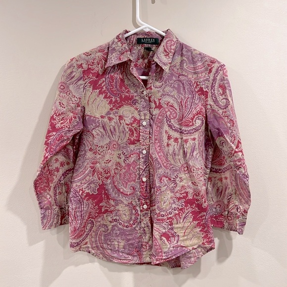 🔥Ralph Lauren Paisley Button-Up Shirt🔥 - Picture 1 of 5